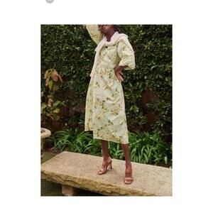 Tuckernuck Aqua Watercolor Marlena Midi Dress NWT Medium M